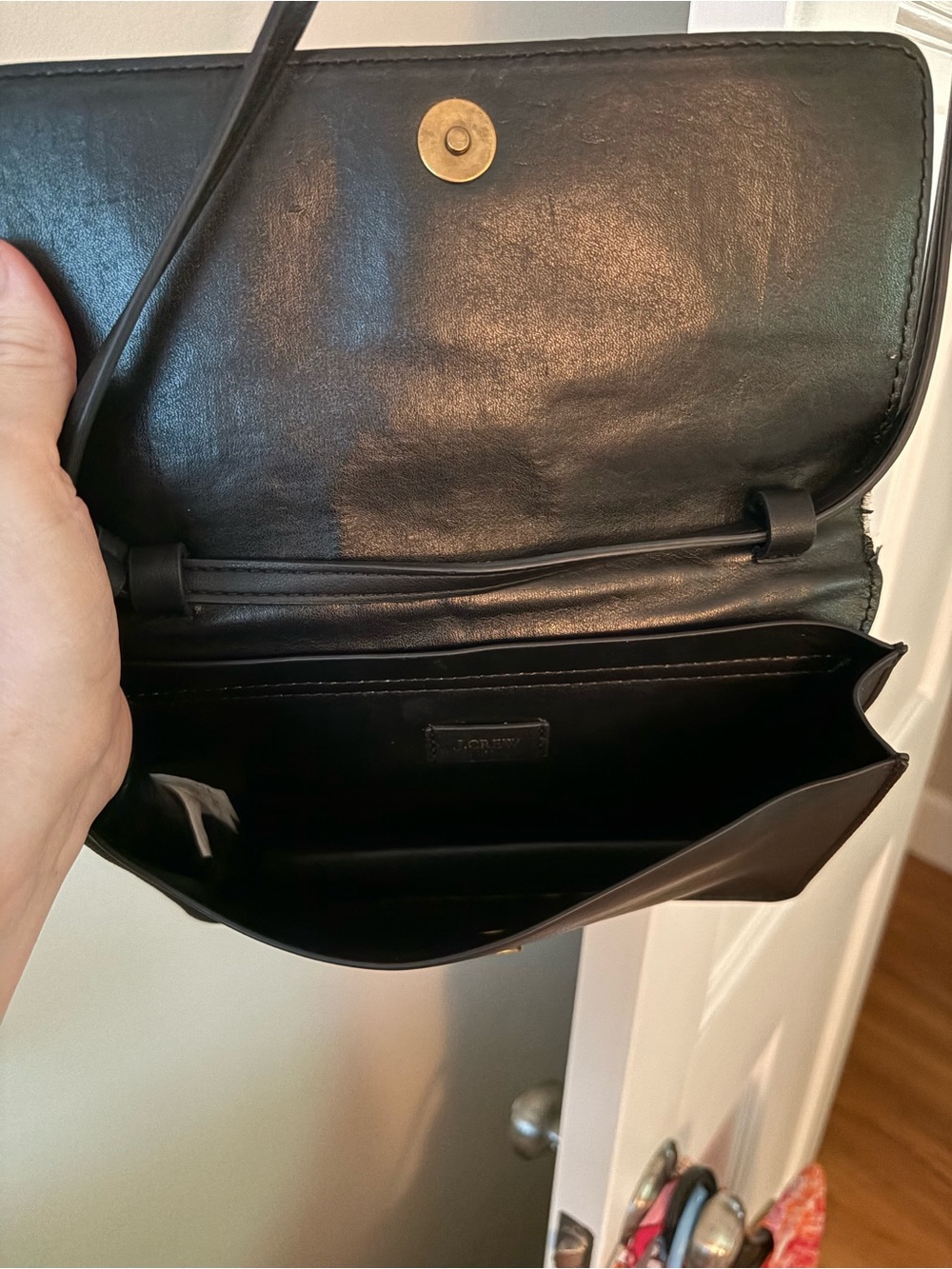 J. Crew Leopard Print Crossbody with Black Trim - Picture 4 of 6
